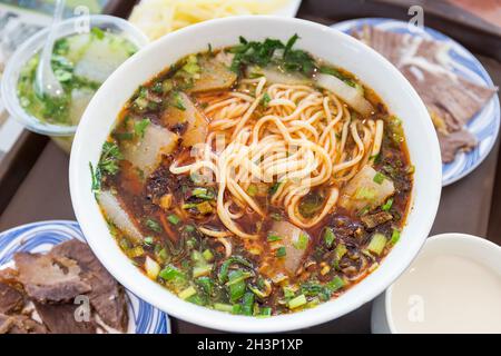 Lanzhou stese tagliatelle Foto Stock