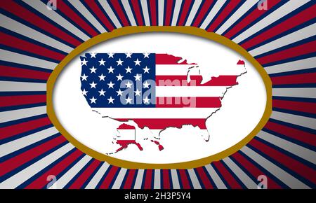 Modello per le elezioni USA. Concetto di voto USA Foto Stock
