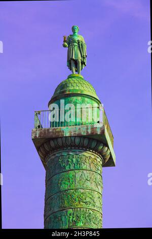 Francia, Parigi, Place Vendôme, colonne, Foto Stock