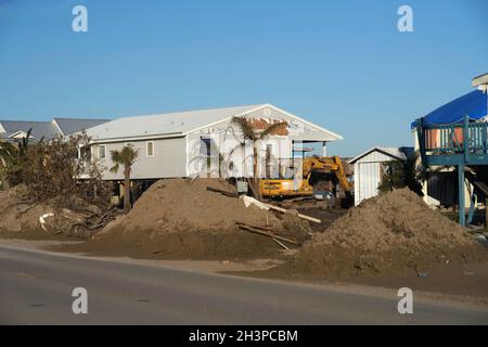 GRAND ISLE, Louisiana (dal 26, 2021) – danni causati dall'uragano Ida a Grand Isle, città di Jefferson Parish, Louisiana. Foto FEMA di Julie Joseph Foto Stock