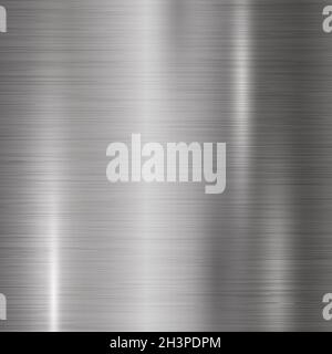 Texture panorama di argento metallo con riflessione Foto Stock