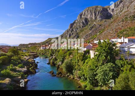 La città di Mostar - Bosnia ed Erzegovina Foto Stock