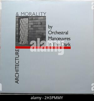 OMD 1981 Architecture and Morality LP UK Original Vintage Vinyl Record Album Foto Stock