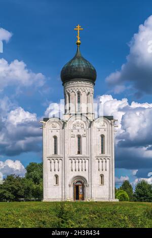 Chiesa dell'intercessione sul Nerl, Russia Foto Stock