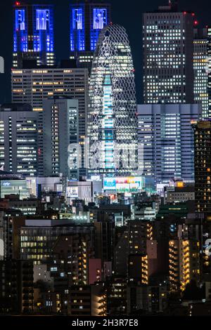 Shinjuku di notte (preso dal centro amministrativo di Bunkyo) Foto Stock