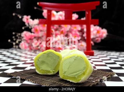 Gelato Green Tea Mochi Foto Stock