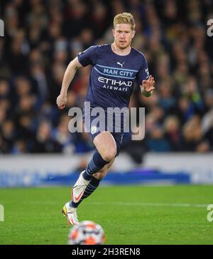 Kevin De Bruyne di Manchester City durante la partita all'Amex Stadium di Brighton. Foto : Mark Pain / Alamy Foto Stock