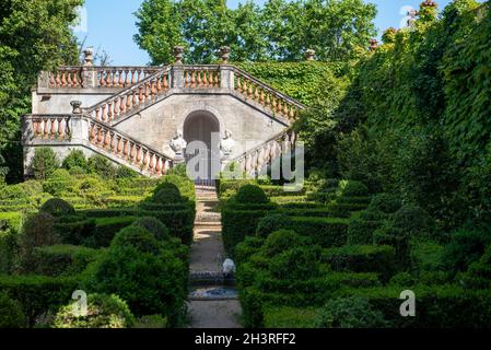 Labirinto nel Parque Laberinto de Horta di Barcellona. Catalogna. Foto Stock