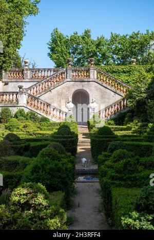 Labirinto nel Parque Laberinto de Horta di Barcellona. Catalogna. Foto Stock