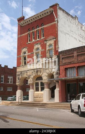 Waxahachie Texas, edificio del centro storico del Texas orientale Foto Stock