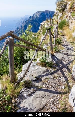 Sentiero degli dei Costiera Amalfitana Campania Italia Foto Stock