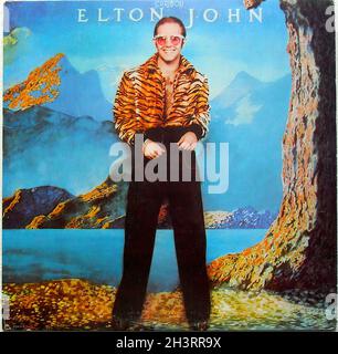 Elton John 1974 Caribou LP Original Vintage Vinyl Record Album A Foto Stock