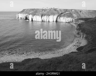 " FLAMBOROUGH ", " UK ", " BIANCO E NERO ", " IMMAGINI "." SEASCAPE ' Foto Stock