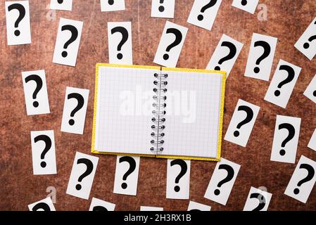 Progresso risoluzione dei problemi innovazione nuove idee sui progetti flashy Visual Aids Layout fare domande pertinenti pensiero positivo B Foto Stock