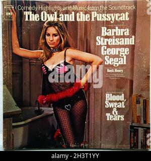 1970 The Owl & The Pussycat - Barbra Streisand Vintage Vinyl LP Record - Original Vinyl Record Foto Stock