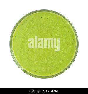 Salsa Wasabi in ciotola. Vista dall'alto Foto Stock