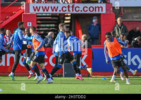 Giocatori del mercoledì di Sheffield durante il riscaldamento pre-partita Foto Stock