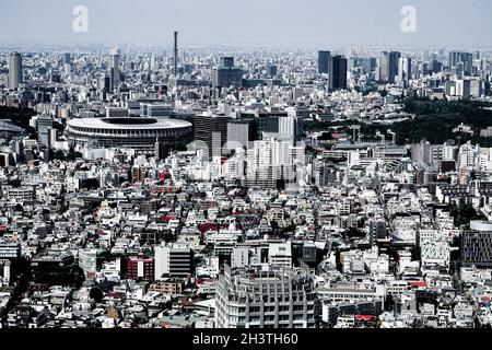 La vista dall'osservatorio Shibuya Sky Foto Stock