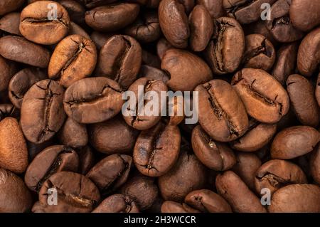 Chicchi di caffè tostati Foto Stock