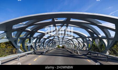 Ponte Hans Wilsdorf, Ginevra, Svizzera Foto Stock