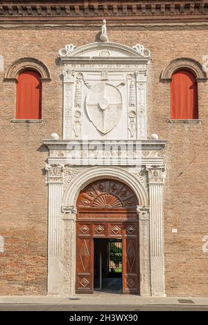 Ingresso al Museo di Schifanoia di Ferrara Foto Stock