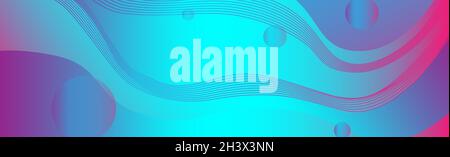 Sfondo gradiente astratto con diverse forme geometriche - vettore Foto Stock