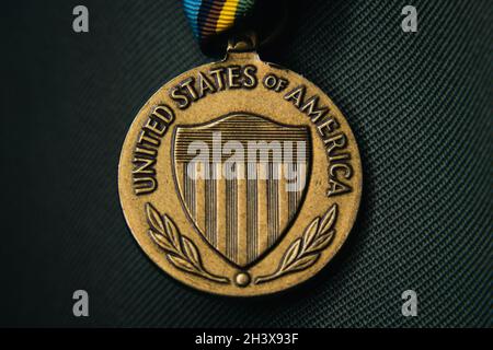 Antalya, Turchia 28 ottobre 2021: US Armed Forces Expeditionary Service Medal Foto Stock