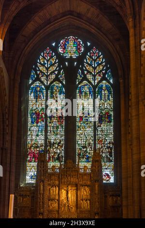 LIVERPOOL, UK - LUGLIO 14 : Interior of Liverpool Metropolitan Cathedral, Liverpool, Merseyside, England, UK on July 14, 2021 Foto Stock