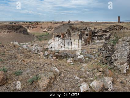 Rovinato antica capitale armena Ani Foto Stock