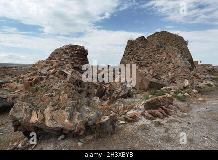 Rovine dell'antica capitale armena Ani Foto Stock