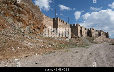 Castello di Hasankale nella città di Pasinler, provincia di Erzurum, Turchia orientale Foto Stock