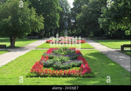 Statua equestre di re Friedrich Wilhelm III a Merseburg Foto Stock