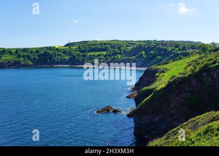 04 giugno 2021. Brixham, Regno Unito. Berry Head vista mare a Brixham, Devon, Regno Unito. Foto Stock