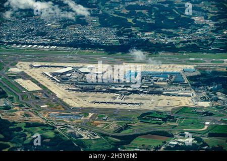 Aeroporto Internazionale di Narita (preso da un aereo) Foto Stock