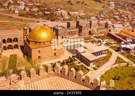 Veduta aerea della fortezza di Rabati ad Akhaltsikhe, Georgia Foto Stock