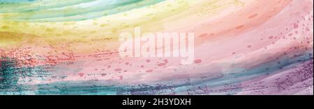 Sfondo astratto multicolore dipinto ad acquerello - Vector Foto Stock