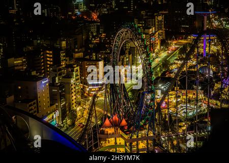 Vista notturna di Tokyo (dal centro amministrativo di Bunkyo) Foto Stock