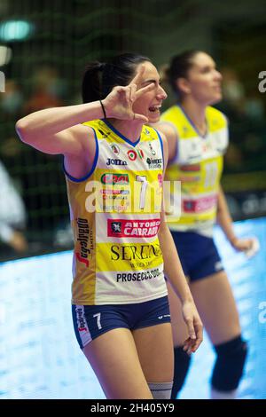 Arena di Monza, Monza (MB), Italia, 30 ottobre 2021, FOLIE RAPHAELA (Imoco Volley Conegliano) durante il Vero Volley Monza vs Imoco Volley Conegliano - Foto Stock