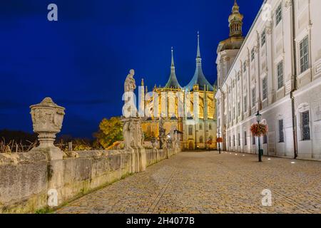 Santa Barbara chiesa in città Kutna Hora - Repubblica Ceca Foto Stock