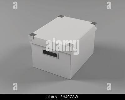 rendering 3d di un camino esterno di design contemporaneo circondato da panchine in un giardino di lusso Foto Stock