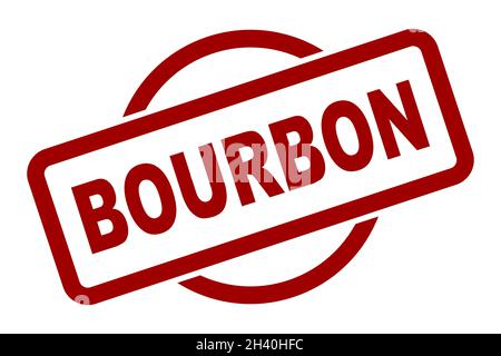 Un bollo di gomma di bevanda di alcool bourbon su uno sfondo bianco Foto Stock