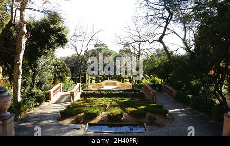 Giardini del Labirinto di Horta, Barcellona, Catalunya, Spagna, Europa Foto Stock