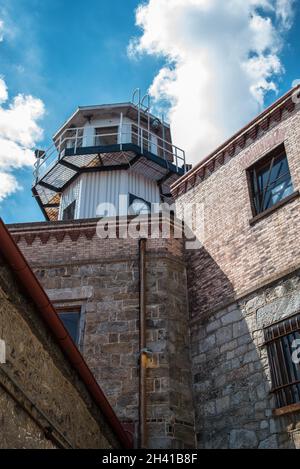 Torre di guardia per le guardie carcerarie presso il penitenziario dello Stato Orientale, USA Foto Stock