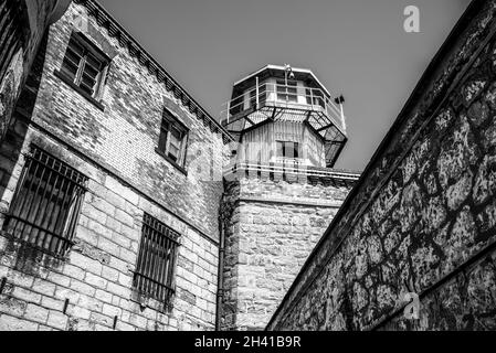 Torre di guardia per le guardie carcerarie presso il penitenziario dello Stato Orientale, USA Foto Stock