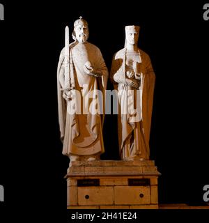 Statue del re Stefano i e della regina Gisela Foto Stock