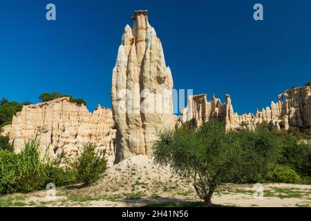 Formazione geologica di forma d'organo di Ille sur Tet nel sud della Francia Foto Stock