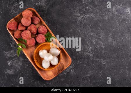 Frutta secca sana di lychee asiatica Foto Stock