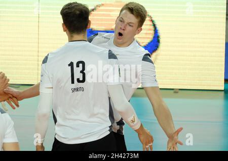 AGSM Forum, Verona, Italia, 31 ottobre 2021, Rok Mozic - Verona Volley durante la NBV Verona vs Top Volley Cisterna - Pallavolo Serie Italiana A Men Superleague Championship Foto Stock