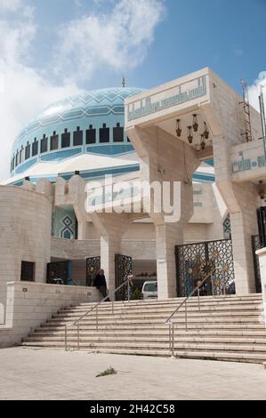 La moschea del re martire Abdullah bin al-Hussein, Amman, Giordania, Medio Oriente, conosciuta anche come la Moschea Blu Foto Stock