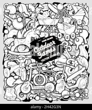 Cartoon vettore Doodle Toys illustrazione. Illustrazione Vettoriale
